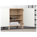 BESTÅ Storage combination with doors, white stained oak effect/Lappviken white, 180x42x74 cm