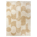 VÄGTRUMMA Rug, high pile, off-white/beige, 160x230 cm