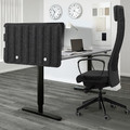 EILIF Screen for desk, dark grey, 80x48 cm