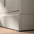 HAVSTA Storage combination w glass doors, grey-beige, 243x47x212 cm