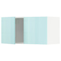 METOD Wall cabinet with 2 doors, white Järsta/high-gloss light turquoise, 80x40 cm