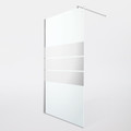 GoodHome Walk-in Shower Panel Beloya 120cm, chrome/mirror glass