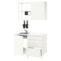 ENHET Kitchen, white, 123x63.5x222 cm