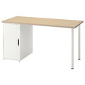 MÅLSKYTT / ALEX Desk, birch/white, 140x60 cm