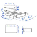 NORDLI Bed frame with storage and mattress, with headboard white/Åkrehamn medium firm, 160x200 cm