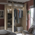 PAX / FORSAND Wardrobe combination, grey-beige/grey-beige, 150x60x236 cm