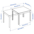 EKEDALEN / LIDÅS Table and 2 chairs, white/white white, 80/120 cm