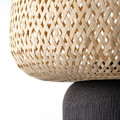 SYMFONISK Floor lamp with WiFi speaker, bamboo/smart