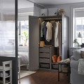 PAX / GULLABERG Wardrobe combination, dark grey/grey, 100x60x201 cm