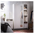 BRIMNES Wardrobe with 3 doors, white, 117x190 cm