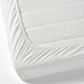 LEN Fitted sheet, white, 80x130 cm