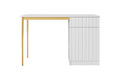 Desk Nicole 120 cm, matt white, gold legs