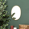 Mirror Arcilla, oval, gold