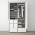 VISTHUS Wardrobe, grey/white, 122x59x216 cm