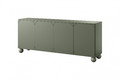 Cabinet Sonatia II 200 cm, with 2 internal drawers, olive