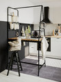 HÅVERUD Table with storage ladder, black