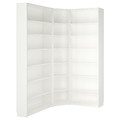 BILLY Bookcase corner comb w ext units, white, 136/136x28x237 cm