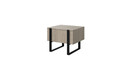 Nightstand Bedside Table Verica Set of 2, biscuit oak/black legs