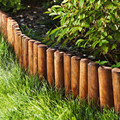 Garden Edging Log Roll 180 x 15 cm fi 23 x 46 mm, green