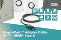 Digitus DisplayPort Adapter Cable, DP - HDMI type A 2m, black