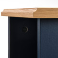 SKRUVBY Side table, black-blue, 40x32 cm
