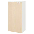 SMÅSTAD / PLATSA Wardrobe, white, birch, 60x40x123 cm