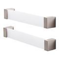 GoodHome Cabinet Handle Mulco, hole spacing 19.2 cm, white-silver, 2 pack