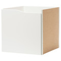 KALLAX Shelving unit, with 2 doors with 4 drawers/wave shaped white, 147x77 cm