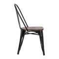 Metal Chair Paris Wood, black