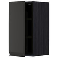 METOD Wall cabinet with shelves, black/Upplöv matt anthracite, 30x60 cm