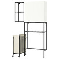 ENHET Storage combination, anthracite/white, 120x32x204 cm