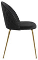 Upholstered Chair Louise, black/gold