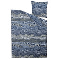 KLIPPNEJLIKA Duvet cover and pillowcase, blue/multicolour, 150x200/50x60 cm