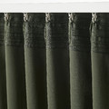 MAJGULL Block-out curtains, 1 pair, dark green, 145x300 cm