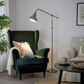 ANKARSPEL Floor/reading lamp, pewter effect