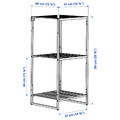 JOSTEIN Shelving unit, in/outdoor/wire white, 41x40x90 cm