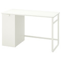 LÄRANDE Desk with pull-out storage unit, white, 120x58 cm