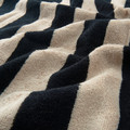 SLÅNHÖSTMAL Bath sheet, black/light beige striped, 100x150 cm