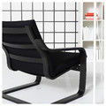 POÄNG Armchair cushion with low back, Vissle black