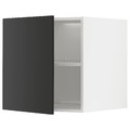 METOD Top cabinet for fridge/freezer, white/Nickebo matt anthracite, 60x60 cm