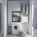 ENHET Storage combination for laundry, anthracite, white, 90x30x180 cm