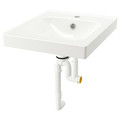 ORRSJÖN Wash-basin with water trap, white, 42x49 cm