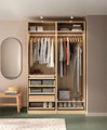 PAX Wardrobe frame, white stained oak effect, 75x58x236 cm