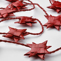 VINTERFINT Garland, star-shaped red, 5 m