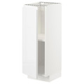 METOD Base cabinet with shelves, white/Voxtorp high-gloss/white, 30x37 cm