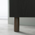 BESTÅ TV bench with doors, black-brown Björköviken/Mejarp/brown stained oak veneer, 120x42x48 cm