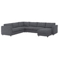 VIMLE Cvr crnr sofa-bed 5-seat w chs lng, Gunnared medium grey