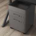 IDÅSEN Drawer unit with smart lock, dark grey, 42x61 cm