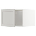 METOD Top cabinet for fridge/freezer, white/Lerhyttan light grey, 60x40 cm