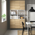 ENHET Storage combination, white/oak effect, 120x32x225 cm